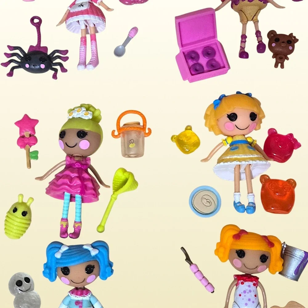 Lalaloopsy Tinies Lot 13 Sets 11 Complete Retired Dolls Accessories & House Case